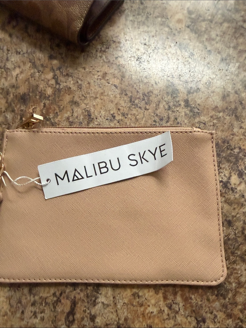 Malibu Skye Beige Wristlet Clutch